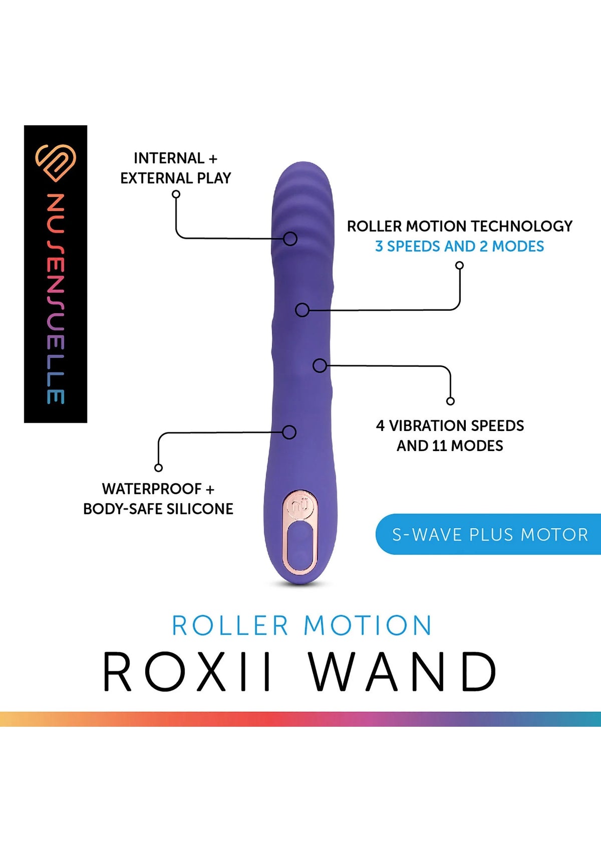 Bestel: Roxii Roller Motion Wand by Nu Sensuelle - bij Happytoys: de erotische sex webshop | liever Happy dan Easy ⭐⭐⭐⭐⭐