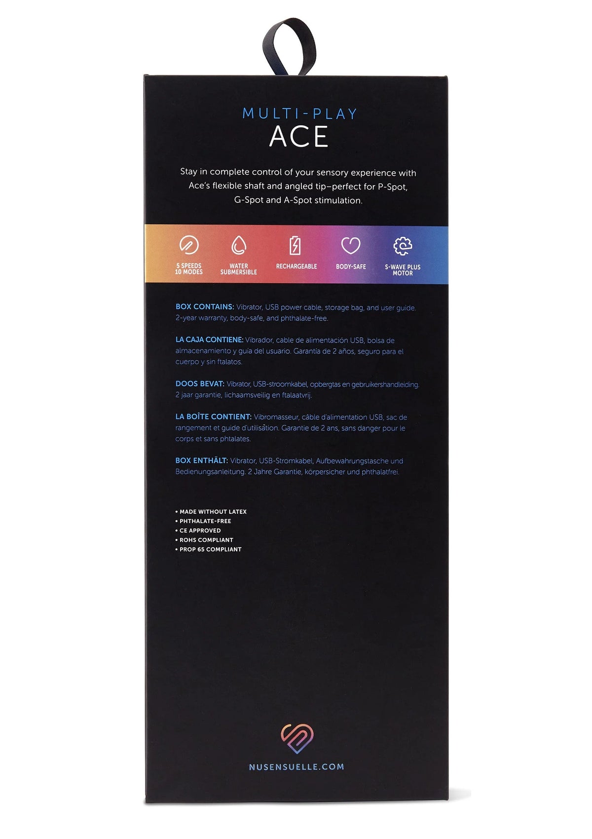 Bestel: ACE Multi - Play Vibrator by Nu Sensuelle - bij Happytoys: de erotische sex webshop | liever Happy dan Easy ⭐⭐⭐⭐⭐