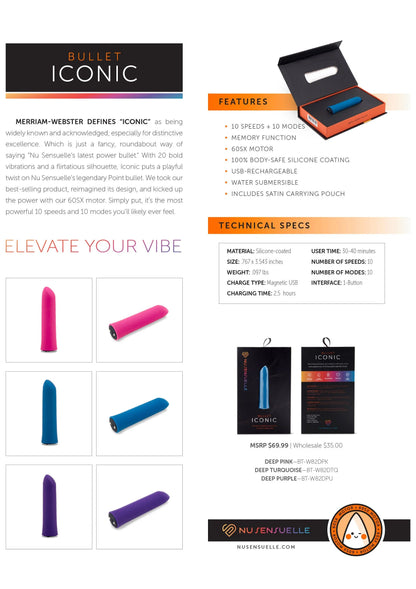 Bestel: Iconic Bullet by NuSensuelle - bij Happytoys: de erotische sex webshop | liever Happy dan Easy ⭐⭐⭐⭐⭐