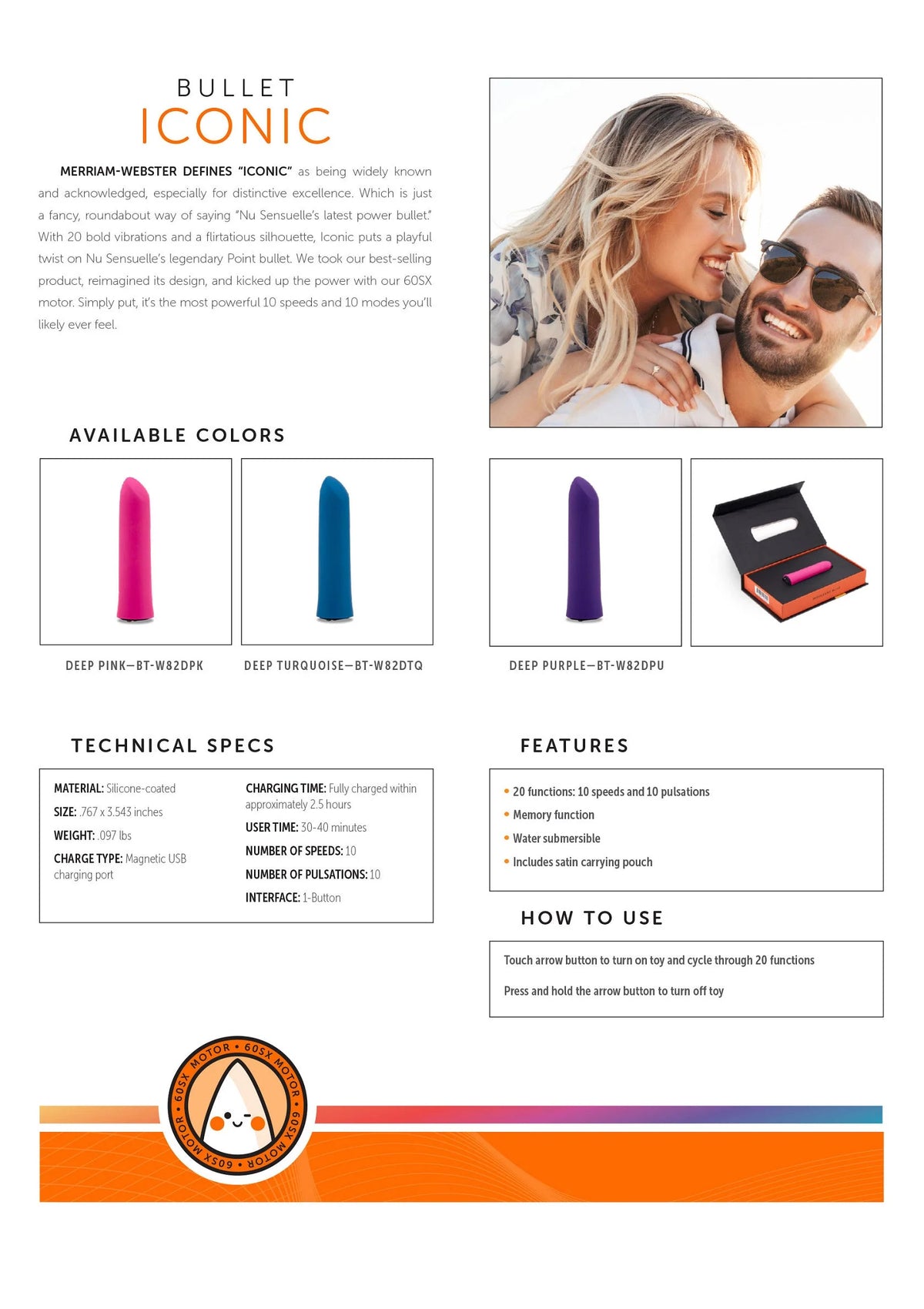 Bestel: Iconic Bullet by NuSensuelle - bij Happytoys: de erotische sex webshop | liever Happy dan Easy ⭐⭐⭐⭐⭐