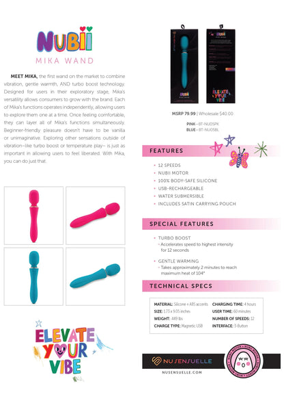 Bestel: Nubii Mika Wand by NuSensuelle - bij Happytoys: de erotische sex webshop | liever Happy dan Easy ⭐⭐⭐⭐⭐