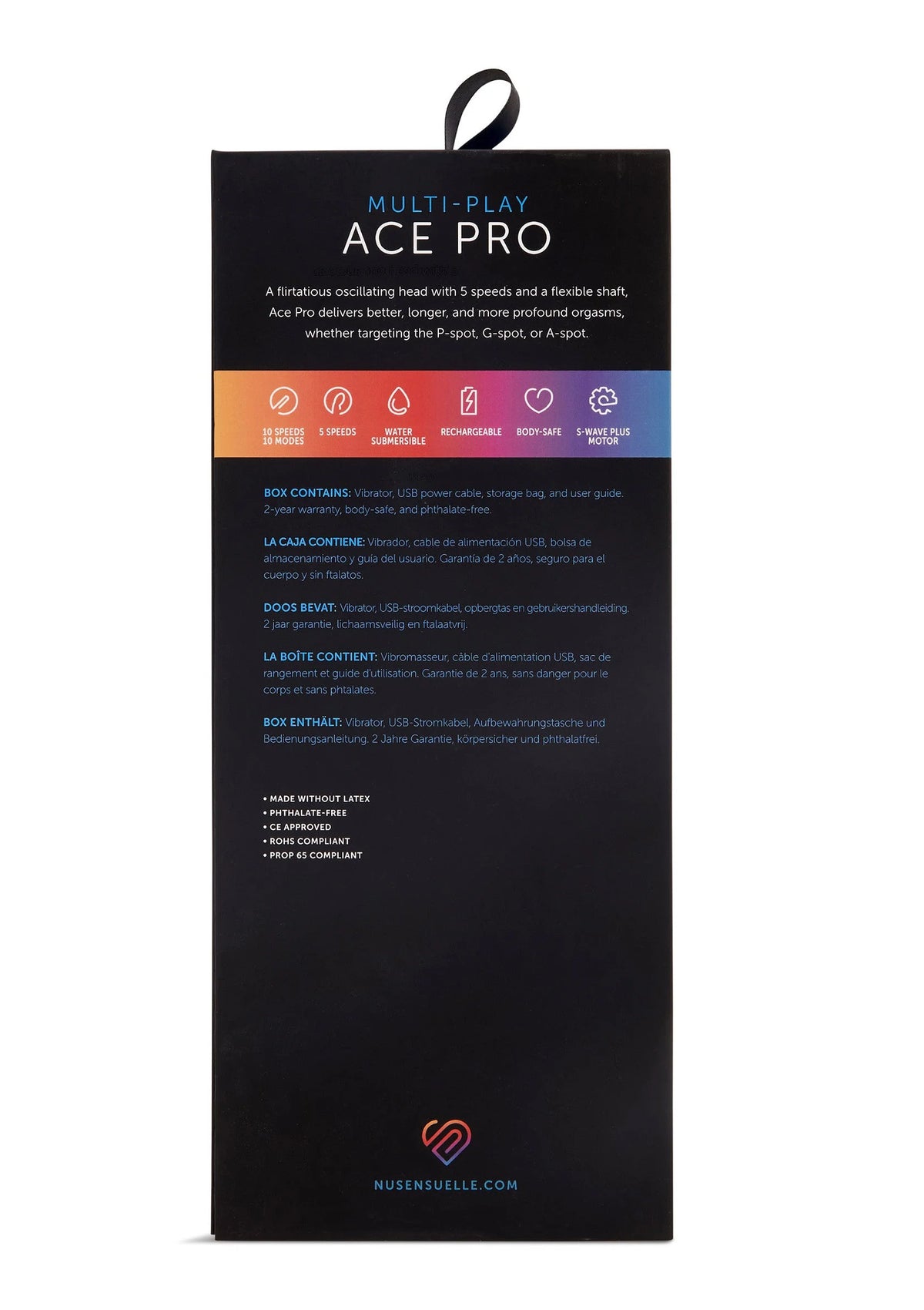 Bestel: Ace Pro Prostate + G - Spot Vibrator by NuSensuelle - bij Happytoys: de erotische sex webshop | liever Happy dan Easy ⭐⭐⭐⭐⭐