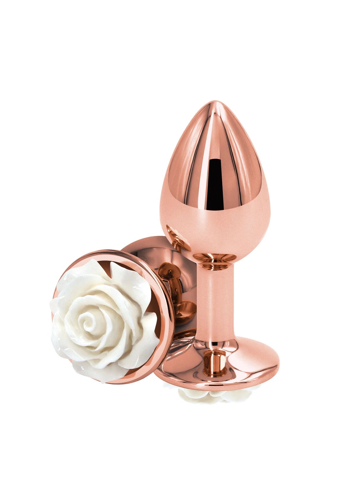 Bestel: Rose Buttplug Small by NS Novelties - bij Happytoys: de erotische sex webshop | liever Happy dan Easy ⭐⭐⭐⭐⭐ - Wit - 18820 - WHITE