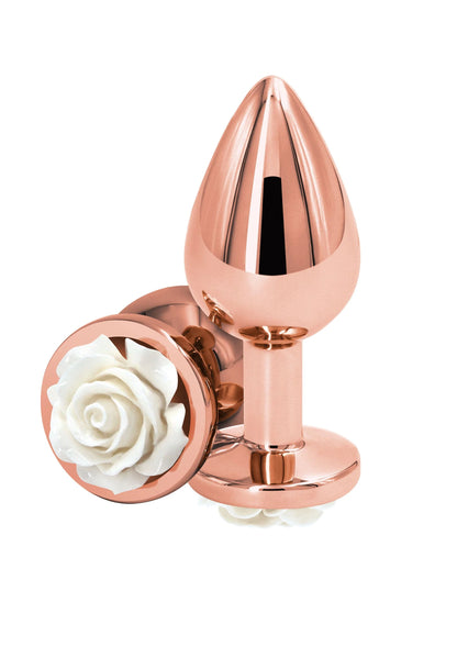 Bestel: Rose Buttplug Medium by NS Novelties - bij Happytoys: de erotische sex webshop | liever Happy dan Easy ⭐⭐⭐⭐⭐ - Wit - 18821 - WHITE