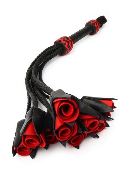 Bestel: Masters Real Leather Roses Whip by Hidden Desire - bij Happytoys: de erotische sex webshop | liever Happy dan Easy ⭐⭐⭐⭐⭐