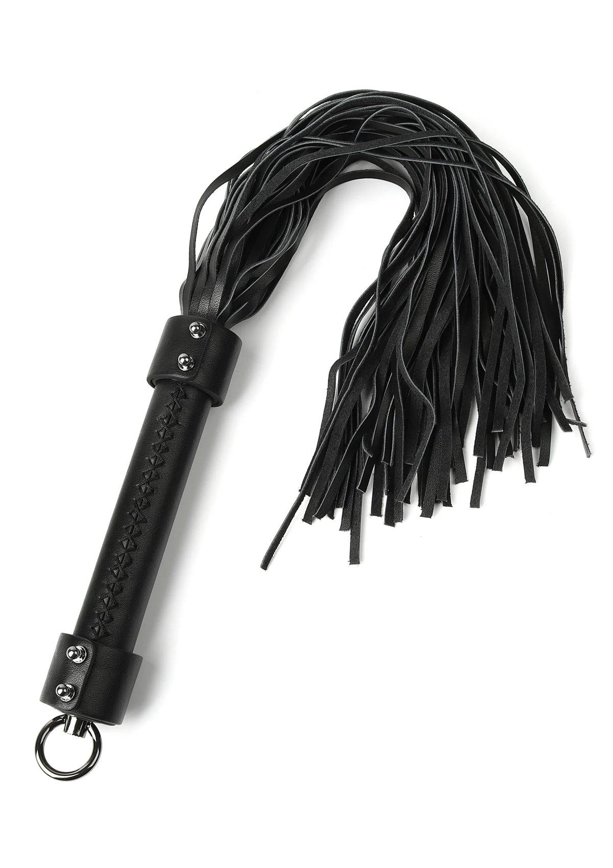 Bestel: Genuine Leather Whip 55cm by Hidden Desire - bij Happytoys: de erotische sex webshop | liever Happy dan Easy ⭐⭐⭐⭐⭐ - Default Title - 20010 - BLACK