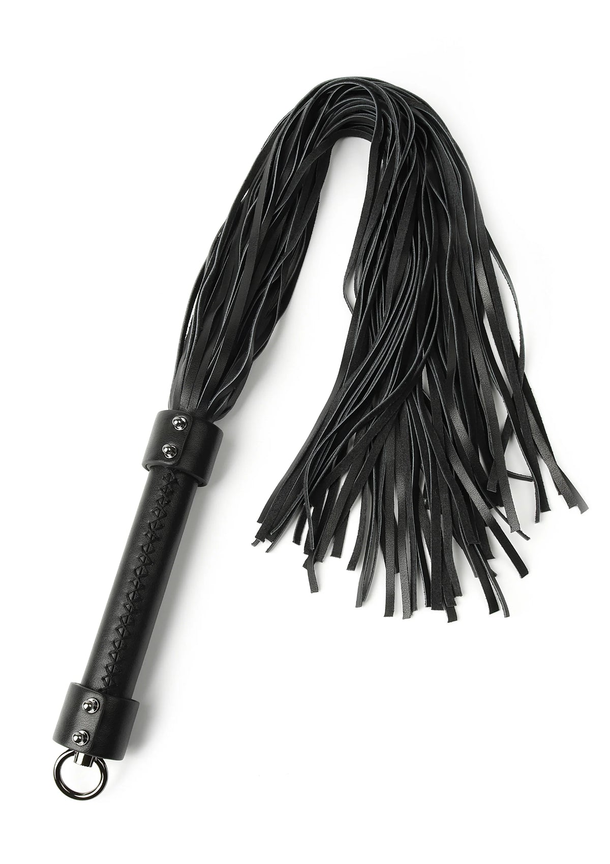 Bestel: Genuine Leather Whip 75cm by Hidden Desire - bij Happytoys: de erotische sex webshop | liever Happy dan Easy ⭐⭐⭐⭐⭐ - Default Title - 20011 - BLACK