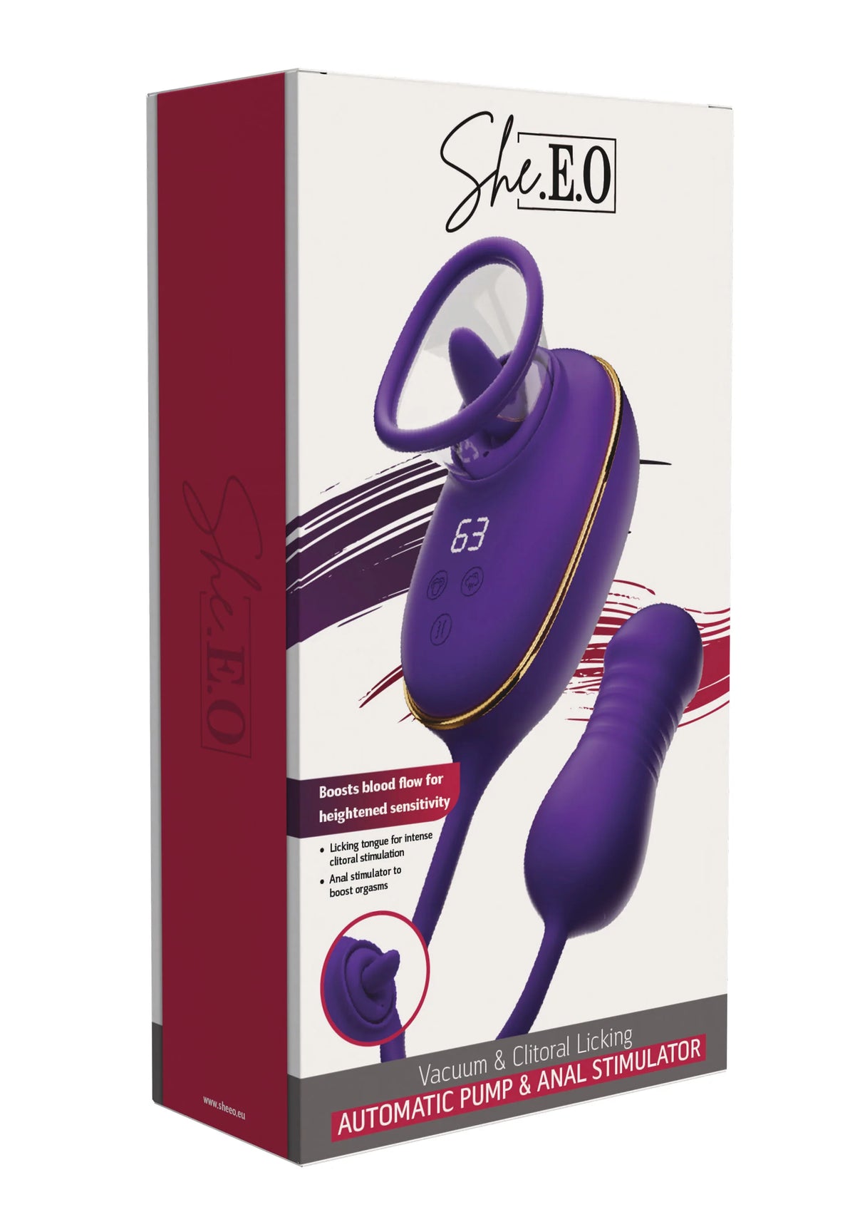 Bestel: Licking Clitoral Pump & Anal Stimulator by She.E.O. - bij Happytoys: de erotische sex webshop | liever Happy dan Easy ⭐⭐⭐⭐⭐