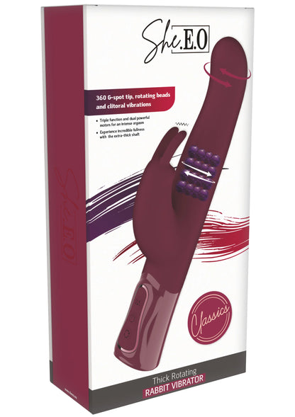 Bestel: Rotating & Vibrating Thick Rabbit Vibrator - bij Happytoys: de erotische sex webshop | liever Happy dan Easy ⭐⭐⭐⭐⭐