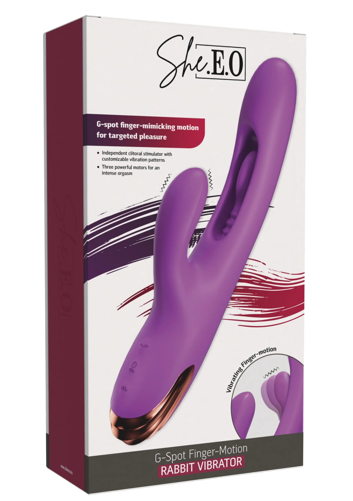 Bestel: G - Spot Finger - Motion Rabbit by She.E.O. - bij Happytoys: de erotische sex webshop | liever Happy dan Easy ⭐⭐⭐⭐⭐