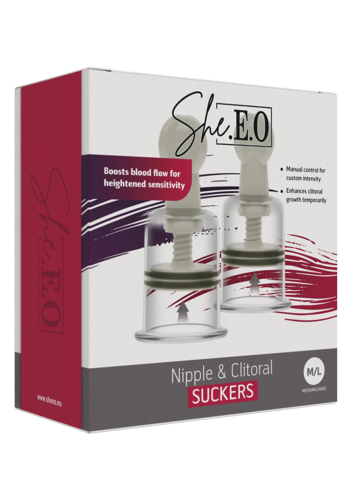 Bestel: Nipple & Clitoral Suckers M/L by She.E.O. - bij Happytoys: de erotische sex webshop | liever Happy dan Easy ⭐⭐⭐⭐⭐