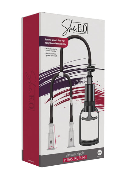 Bestel: Vacuum Nipple Pleasure Pump S/M by She.E.O. - bij Happytoys: de erotische sex webshop | liever Happy dan Easy ⭐⭐⭐⭐⭐