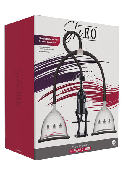 Bestel: Vacuum Breast Pleasure Pump S/M by She.E.O. - bij Happytoys: de erotische sex webshop | liever Happy dan Easy ⭐⭐⭐⭐⭐