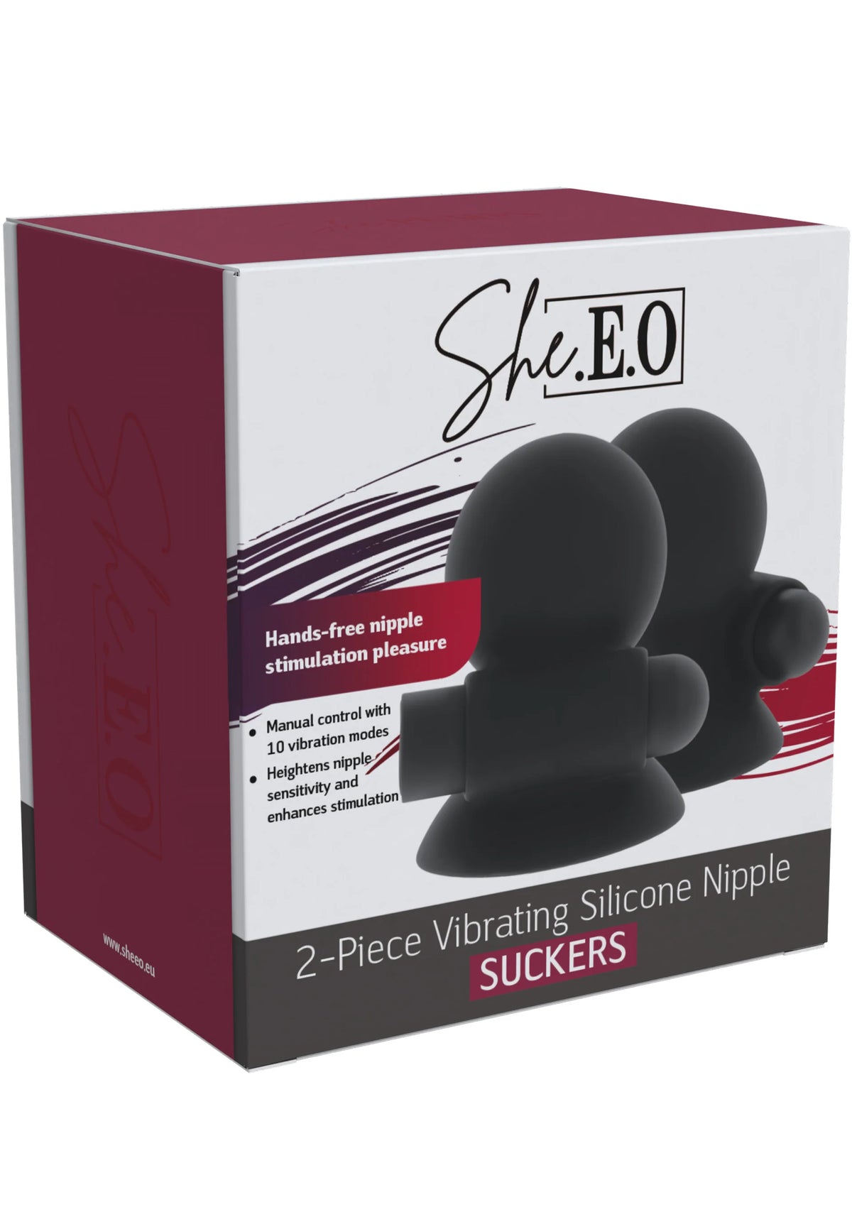 Bestel: Vibrating Nipple Suckers by She.E.O. - bij Happytoys: de erotische sex webshop | liever Happy dan Easy ⭐⭐⭐⭐⭐