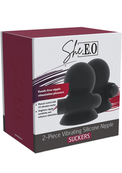 Bestel: Vibrating Nipple Suckers by She.E.O. - bij Happytoys: de erotische sex webshop | liever Happy dan Easy ⭐⭐⭐⭐⭐