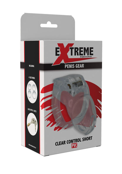 Bestel: Clear Control Cock Cage Short by Hidden Desire - bij Happytoys: de erotische sex webshop | liever Happy dan Easy ⭐⭐⭐⭐⭐