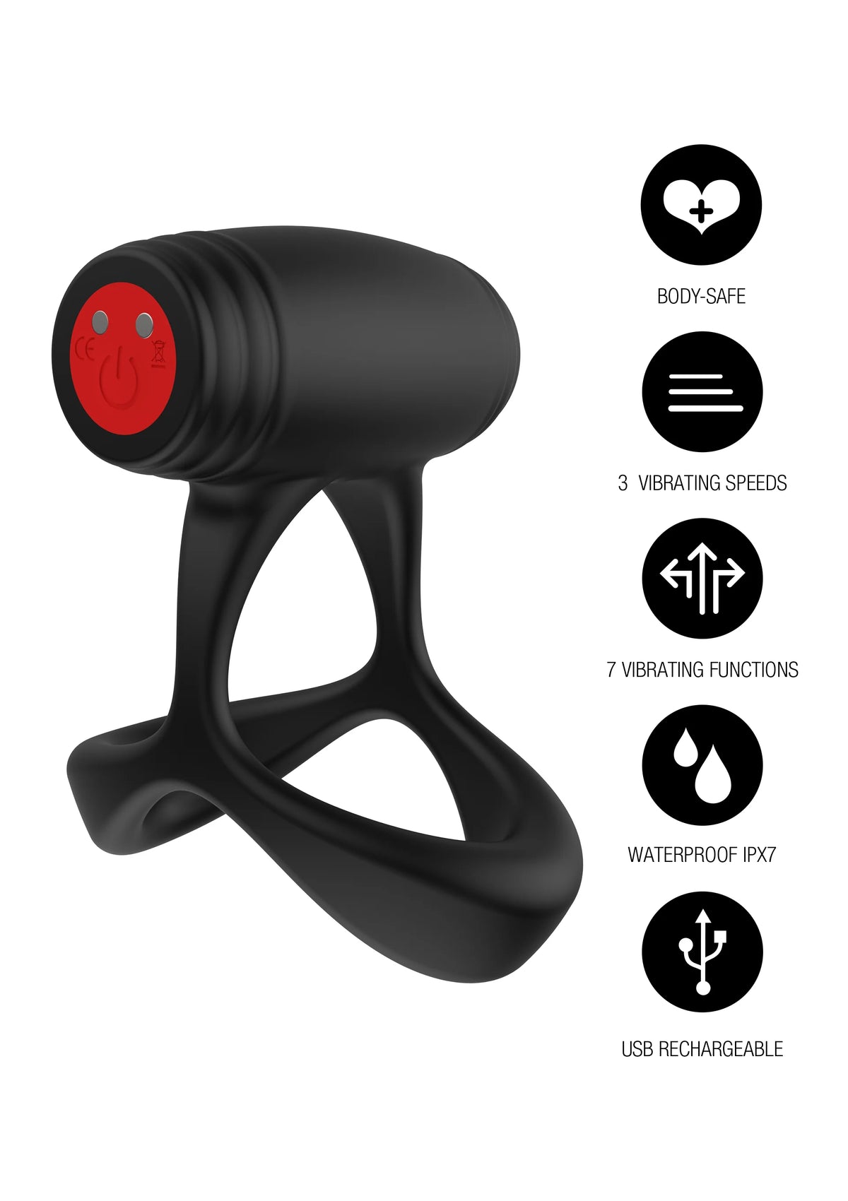 Bestel: Optima Cross Xpert C - Ring by Hidden Desire - bij Happytoys: de erotische sex webshop | liever Happy dan Easy ⭐⭐⭐⭐⭐ - Default Title - 20502 - BLACK