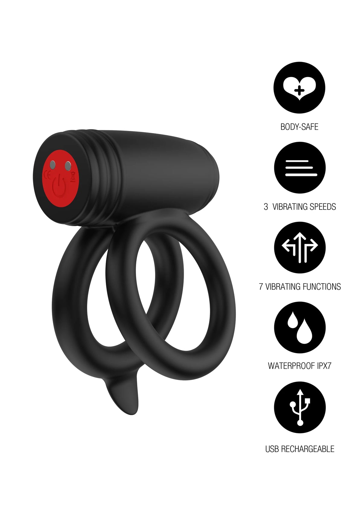 Bestel: Elite Power Twin C - Ring by Hidden Desire - bij Happytoys: de erotische sex webshop | liever Happy dan Easy ⭐⭐⭐⭐⭐