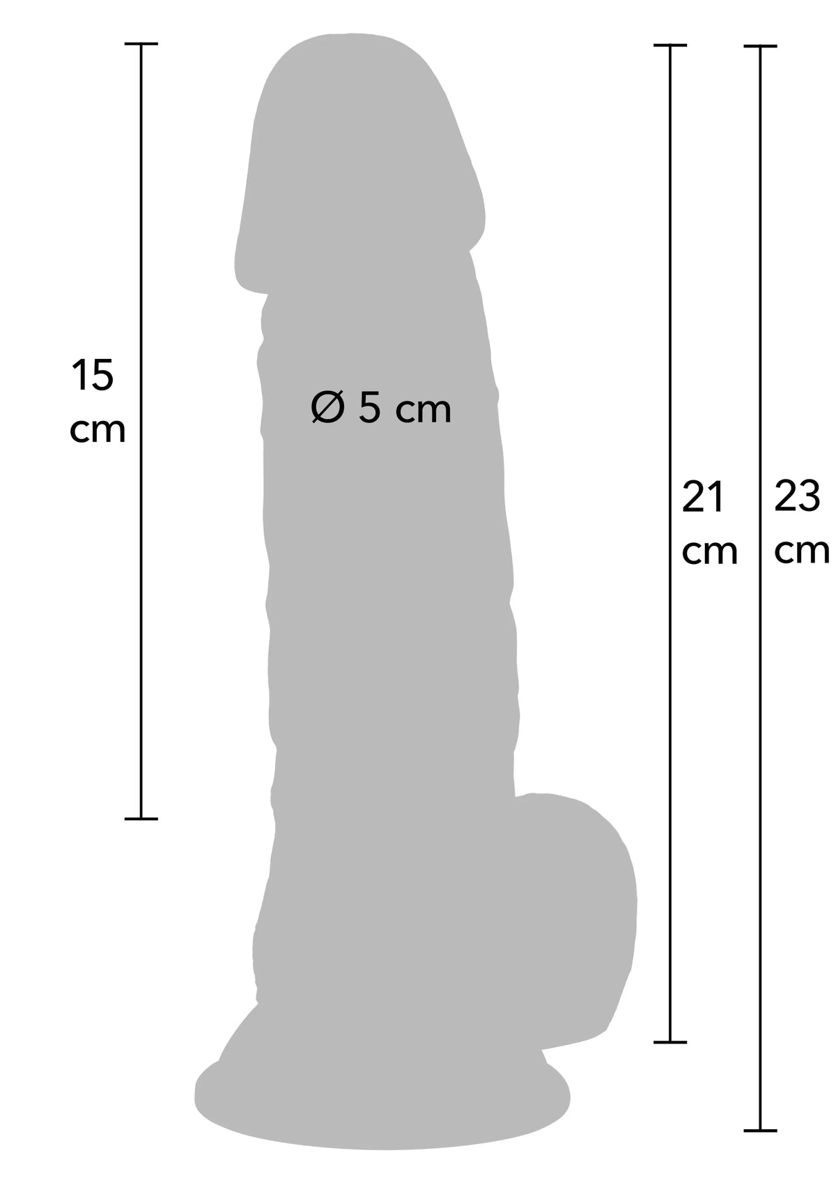 Bestel: Realistic Dildo PVC 21 cm by Hidden Desire - bij Happytoys: de erotische sex webshop | liever Happy dan Easy ⭐⭐⭐⭐⭐