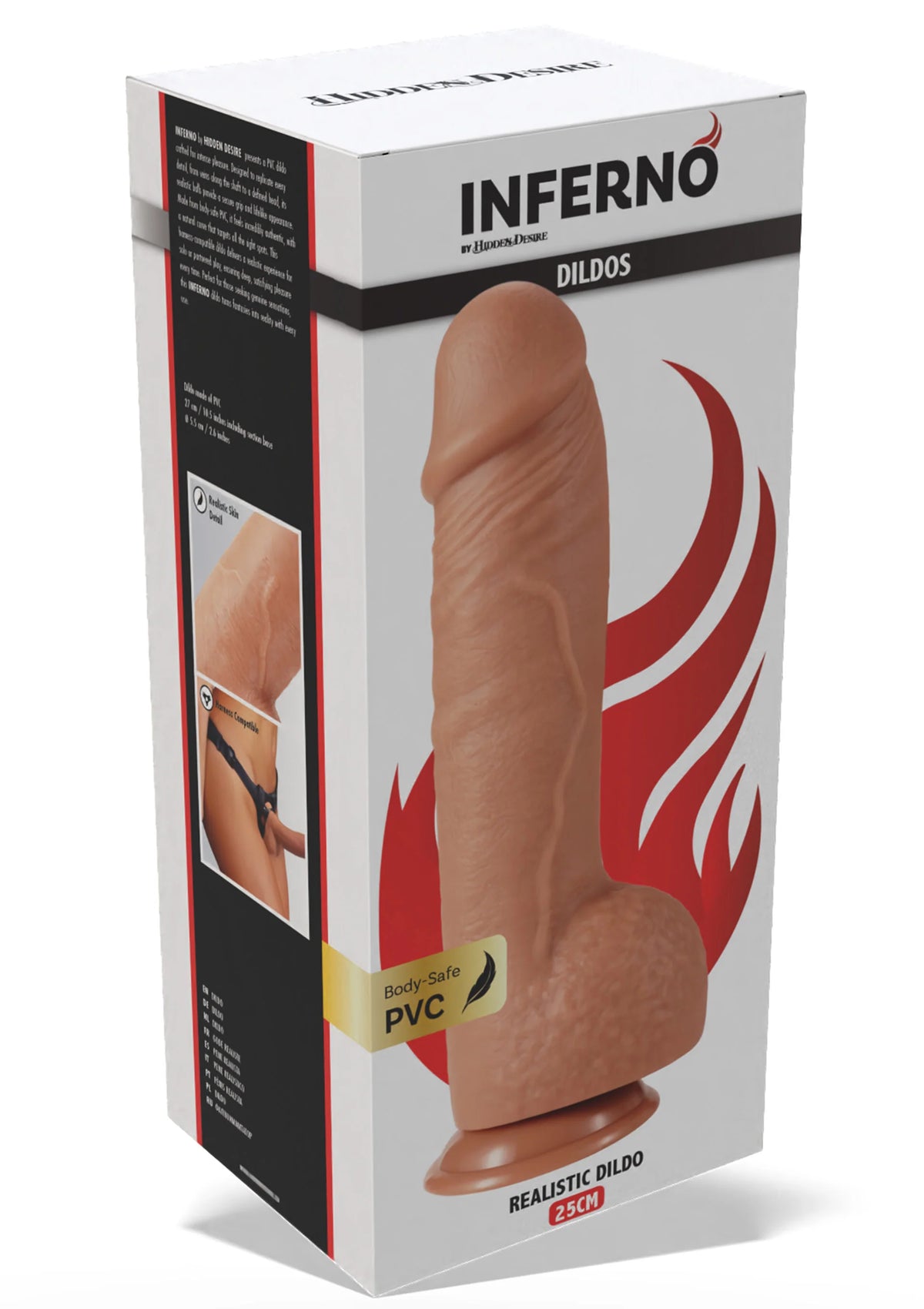 Bestel: Realistic Dildo PVC 25 cm by Hidden Desire - bij Happytoys: de erotische sex webshop | liever Happy dan Easy ⭐⭐⭐⭐⭐