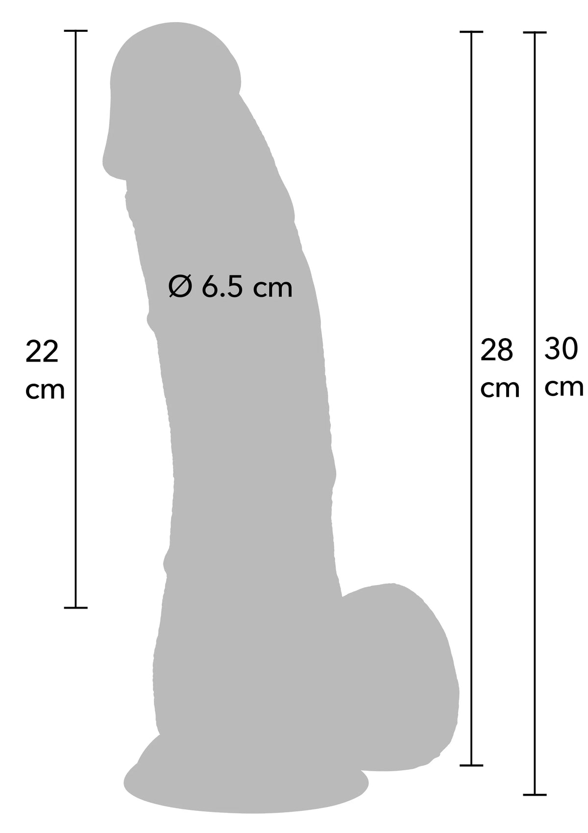 Bestel: Realistic Dildo PVC 28 cm by Hidden Desire - bij Happytoys: de erotische sex webshop | liever Happy dan Easy ⭐⭐⭐⭐⭐