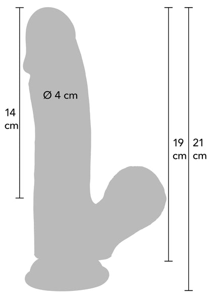 Bestel: Realistic Dildo Liquid Silicone 19 cm by Hidden Desire - bij Happytoys: de erotische sex webshop | liever Happy dan Easy ⭐⭐⭐⭐⭐