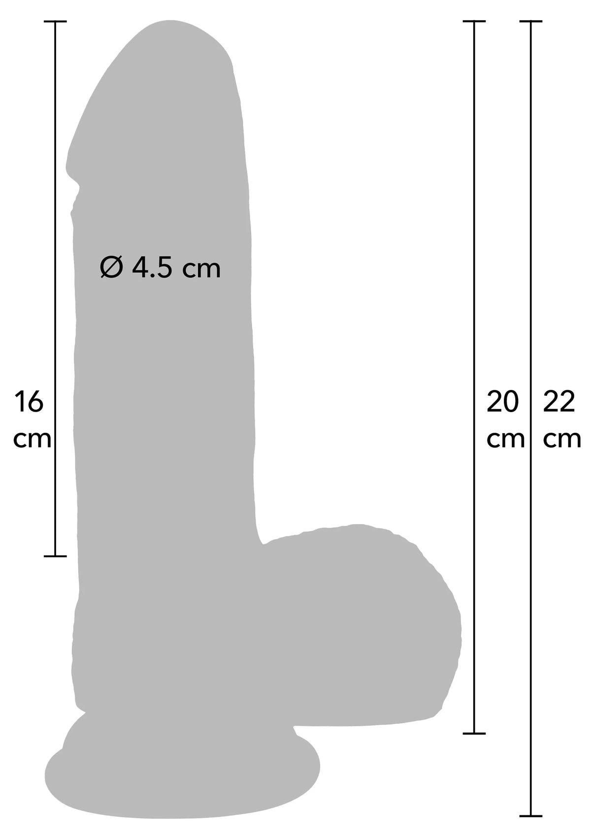 Bestel: Realistic Dildo Liquid Silicone 20 cm by Hidden Desire - bij Happytoys: de erotische sex webshop | liever Happy dan Easy ⭐⭐⭐⭐⭐
