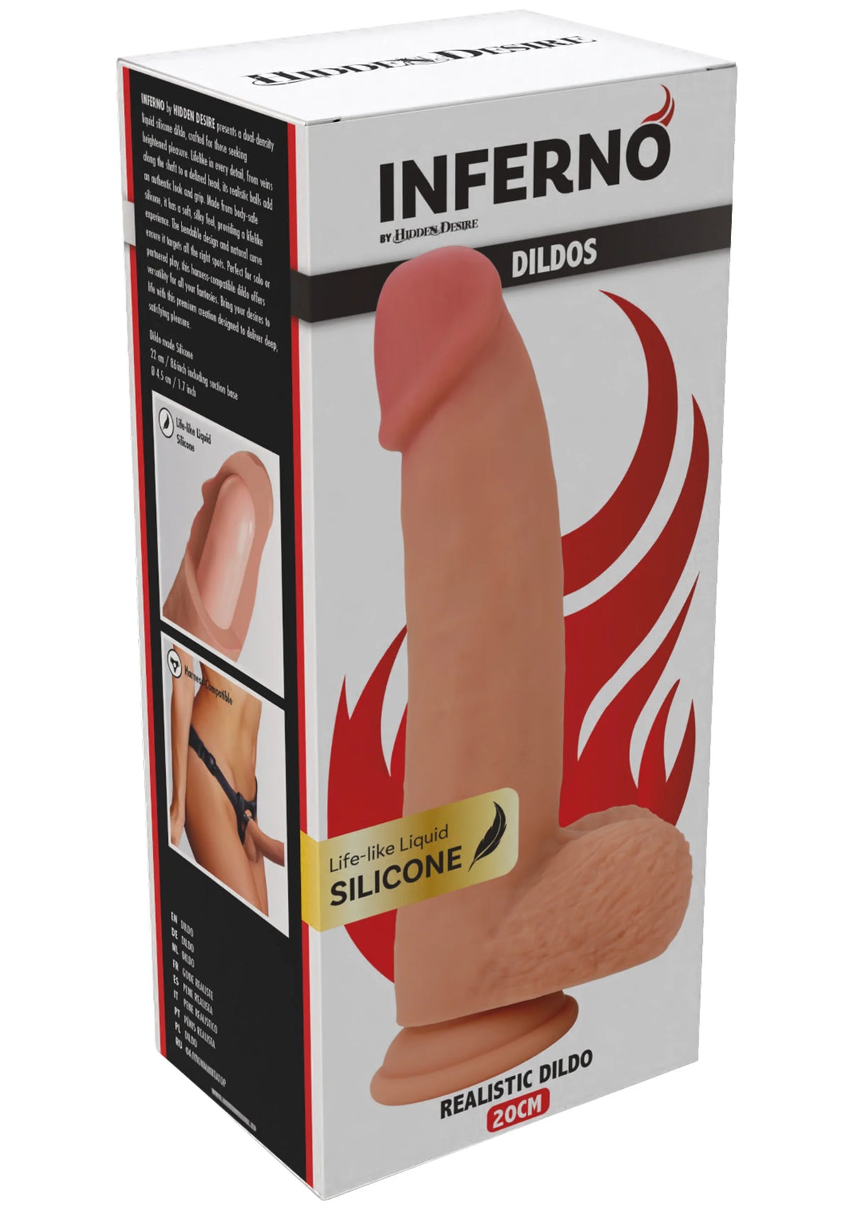 Bestel: Realistic Dildo Liquid Silicone 20 cm by Hidden Desire - bij Happytoys: de erotische sex webshop | liever Happy dan Easy ⭐⭐⭐⭐⭐