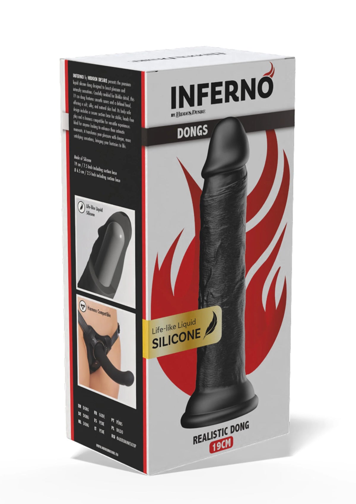 Bestel: Realistic Dong Liquid Silicone 19 cm by Hidden Desire - bij Happytoys: de erotische sex webshop | liever Happy dan Easy ⭐⭐⭐⭐⭐