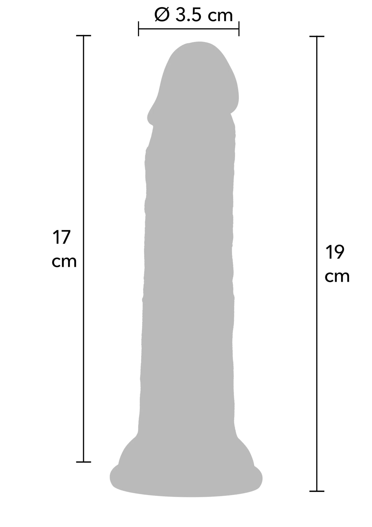Bestel: Realistic Dong Liquid Silicone 19 cm by Hidden Desire - bij Happytoys: de erotische sex webshop | liever Happy dan Easy ⭐⭐⭐⭐⭐