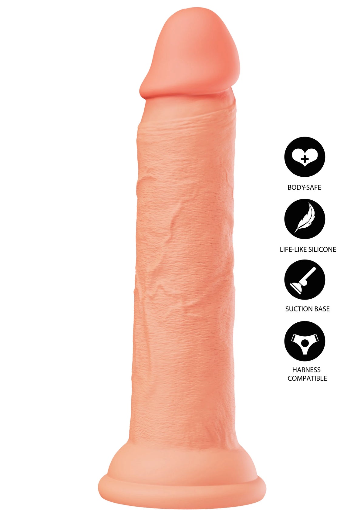 Bestel: Realistic Dong Liquid Silicone 19 cm by Hidden Desire - bij Happytoys: de erotische sex webshop | liever Happy dan Easy ⭐⭐⭐⭐⭐
