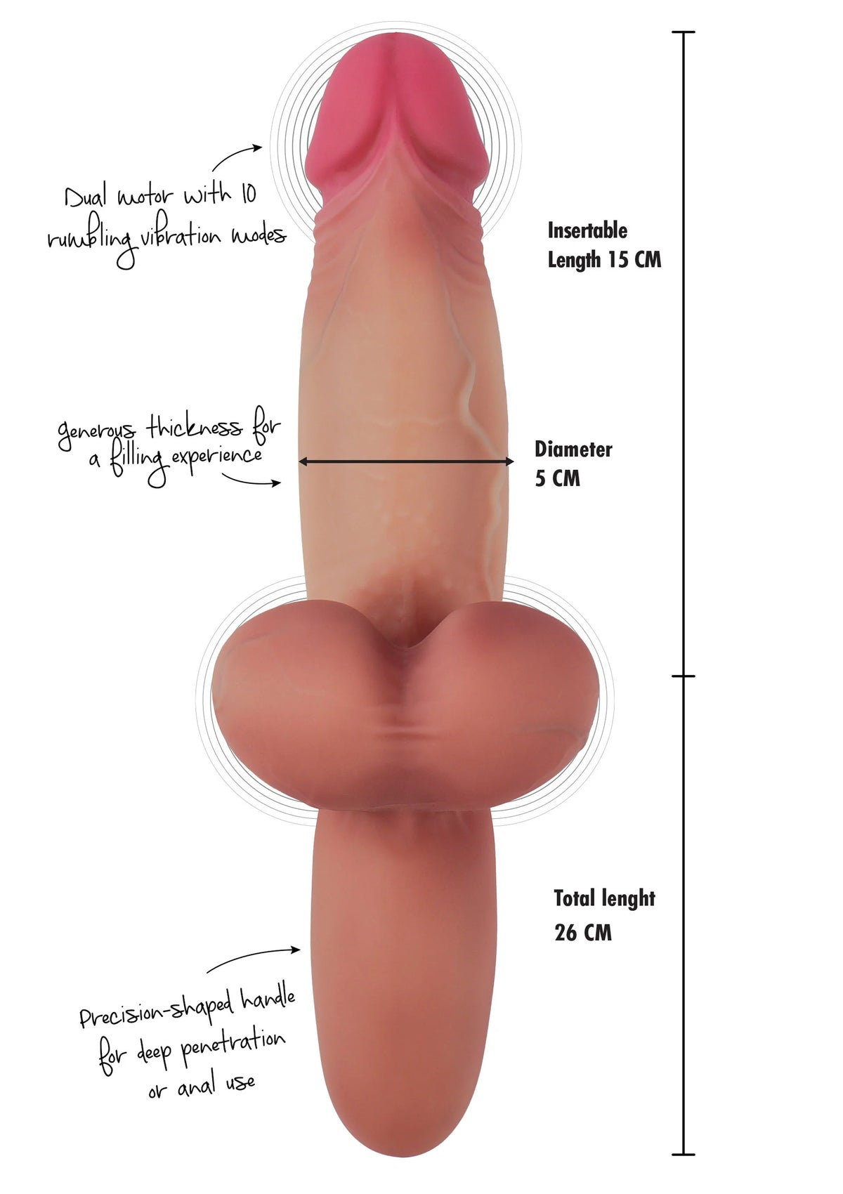 Bestel: Heavy Hitter Vibrating Dildo Liquid Silicone by Hidden Desire Inferno - bij Happytoys: de erotische sex webshop | liever Happy dan Easy ⭐⭐⭐⭐⭐