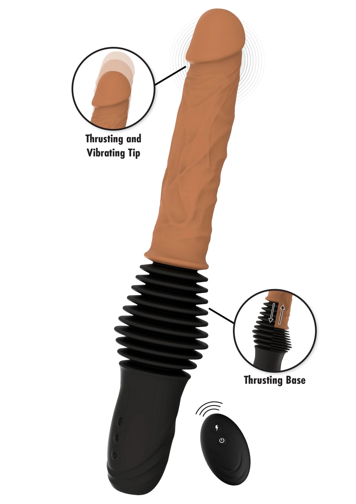 Bestel: Realistic Double Thrusting Vibrator by Hidden Desire Inferno - bij Happytoys: de erotische sex webshop | liever Happy dan Easy ⭐⭐⭐⭐⭐ - Default Title - 20791 - SKIN