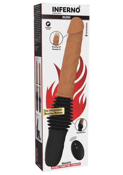 Bestel: Realistic Double Thrusting Vibrator by Hidden Desire Inferno - bij Happytoys: de erotische sex webshop | liever Happy dan Easy ⭐⭐⭐⭐⭐