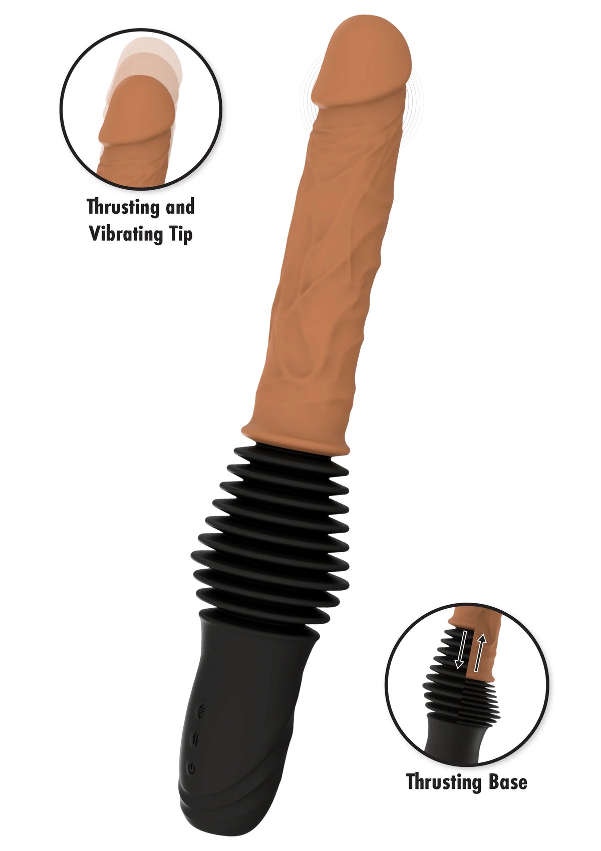 Bestel: Realistic Double Thrusting Vibrator by Hidden Desire Inferno - bij Happytoys: de erotische sex webshop | liever Happy dan Easy ⭐⭐⭐⭐⭐