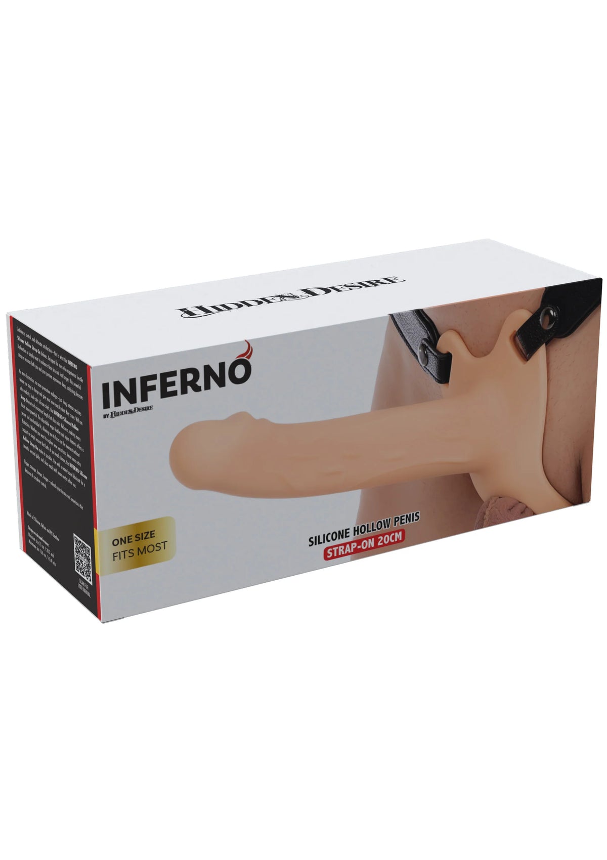 Bestel: Hollow Penis Strapon 20cm Skin by Hidden Desire - bij Happytoys: de erotische sex webshop | liever Happy dan Easy ⭐⭐⭐⭐⭐