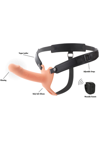 Bestel: Hollow Penis Strapon Vibrating 16cm Skin by Hidden Desire - bij Happytoys: de erotische sex webshop | liever Happy dan Easy ⭐⭐⭐⭐⭐