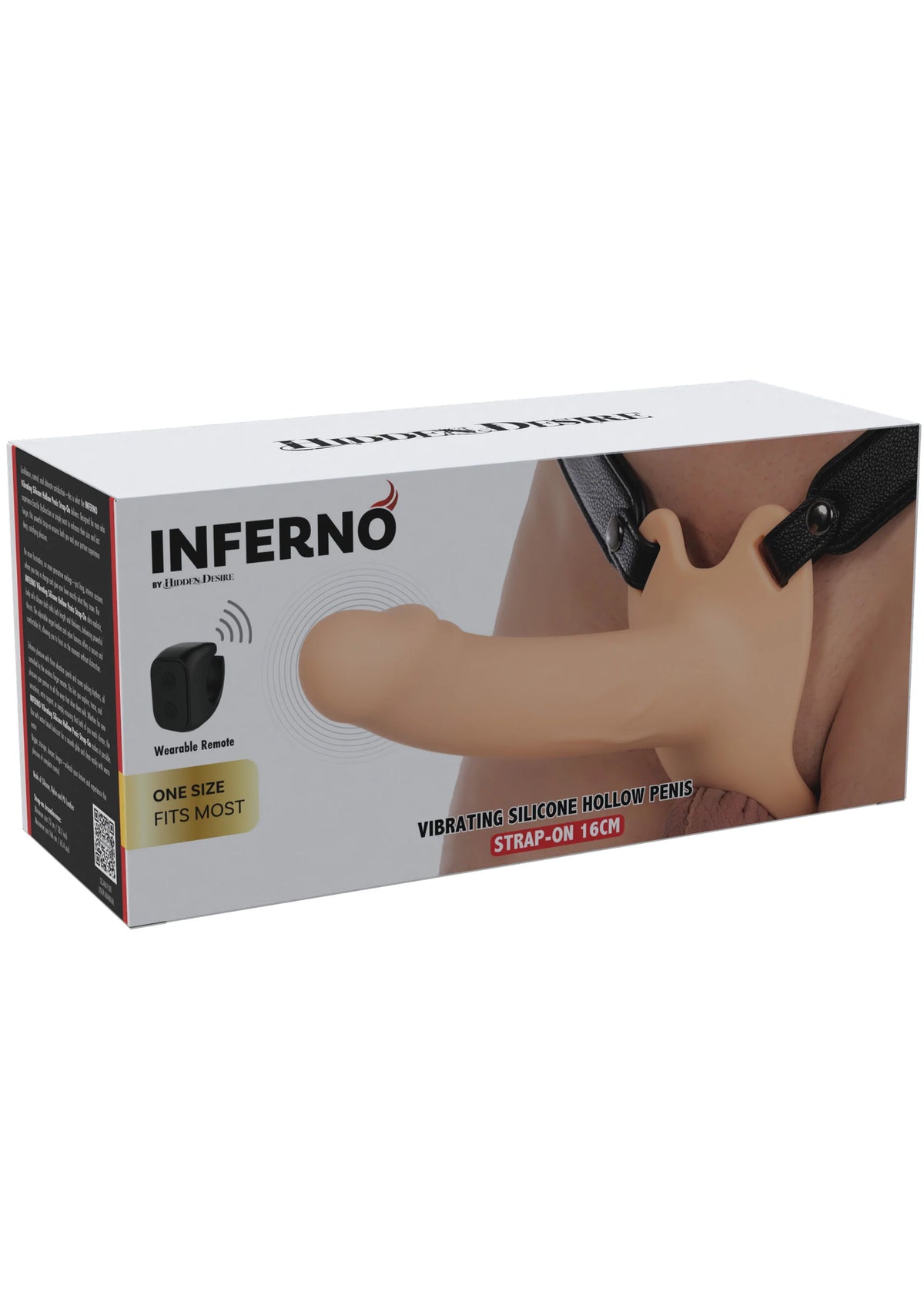 Bestel: Hollow Penis Strapon Vibrating 16cm Skin by Hidden Desire - bij Happytoys: de erotische sex webshop | liever Happy dan Easy ⭐⭐⭐⭐⭐