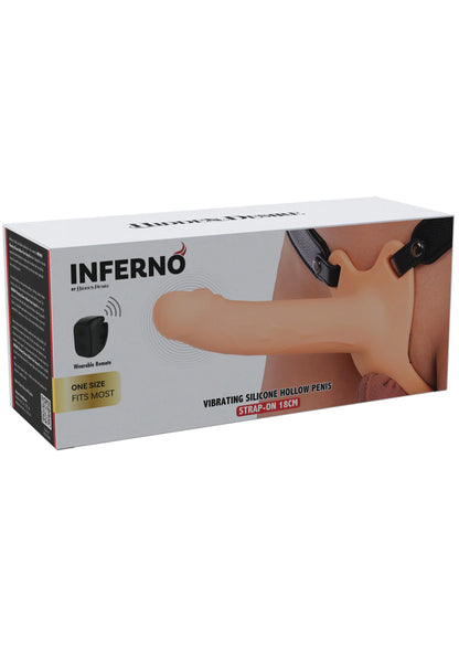 Bestel: Hollow Penis Strapon Vibrating 18cm Skin by Hidden Desire - bij Happytoys: de erotische sex webshop | liever Happy dan Easy ⭐⭐⭐⭐⭐