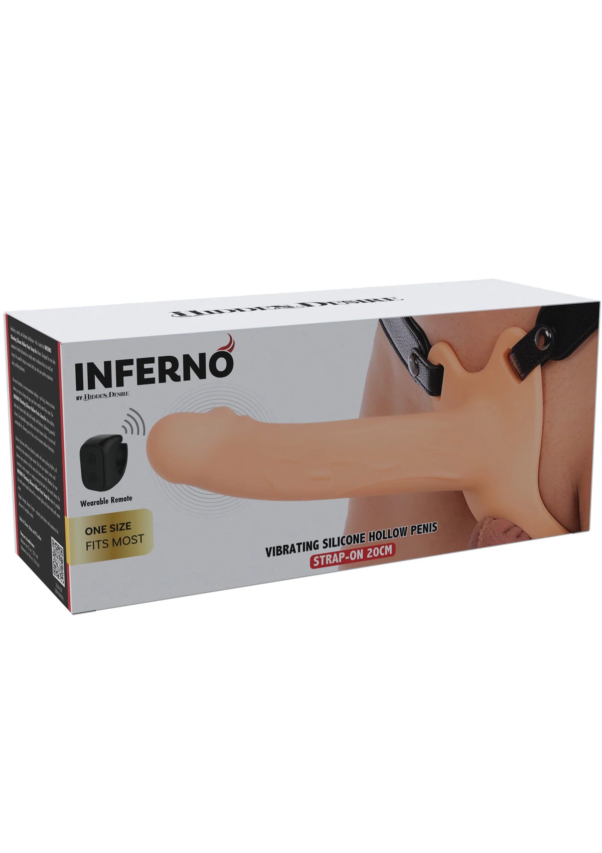 Bestel: Hollow Penis Strapon Vibrating 20cm Skin by Hidden Desire - bij Happytoys: de erotische sex webshop | liever Happy dan Easy ⭐⭐⭐⭐⭐