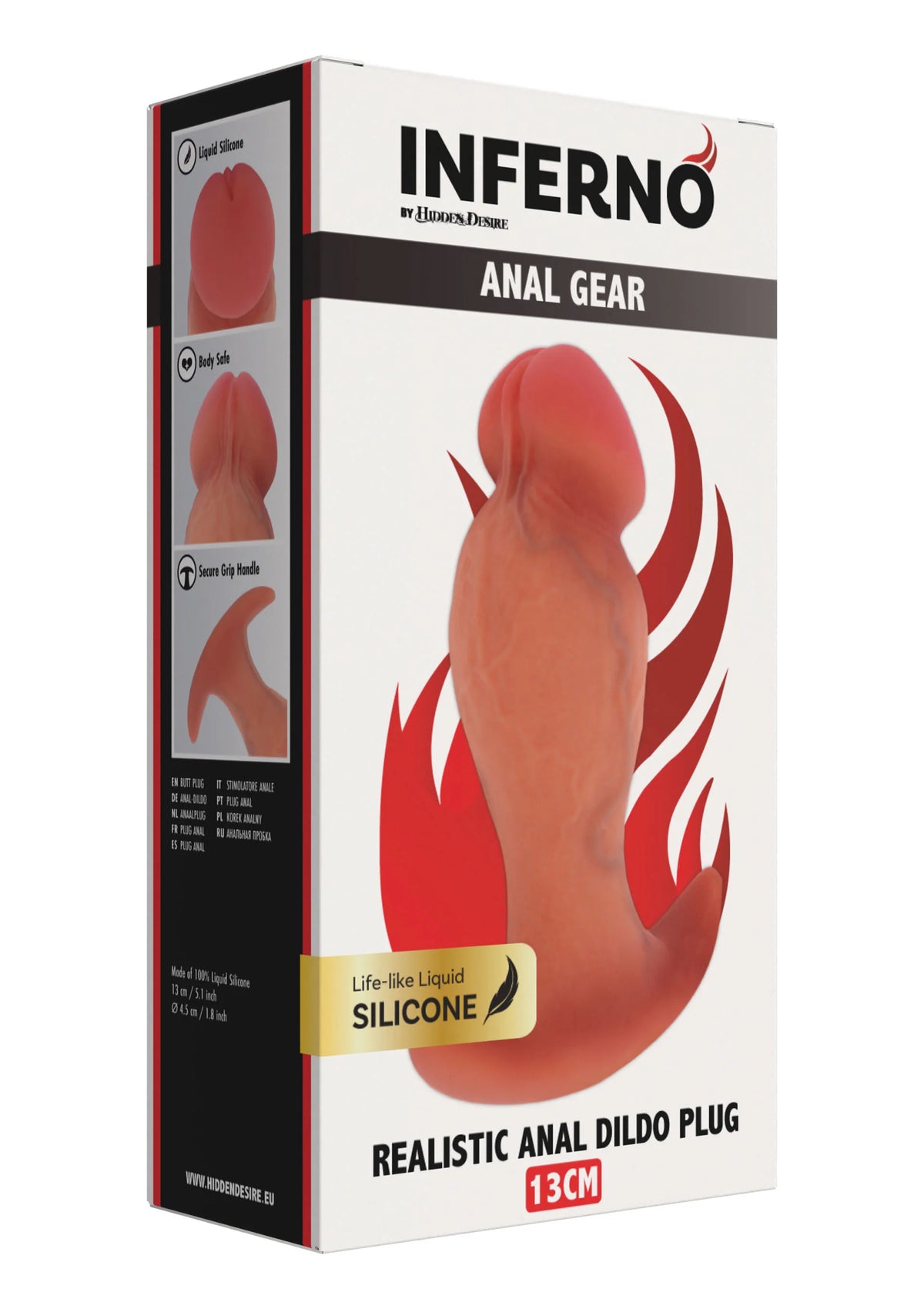Bestel: Realistic Buttplug Liquid Silicone 13 cm by Hidden Desire - bij Happytoys: de erotische sex webshop | liever Happy dan Easy ⭐⭐⭐⭐⭐