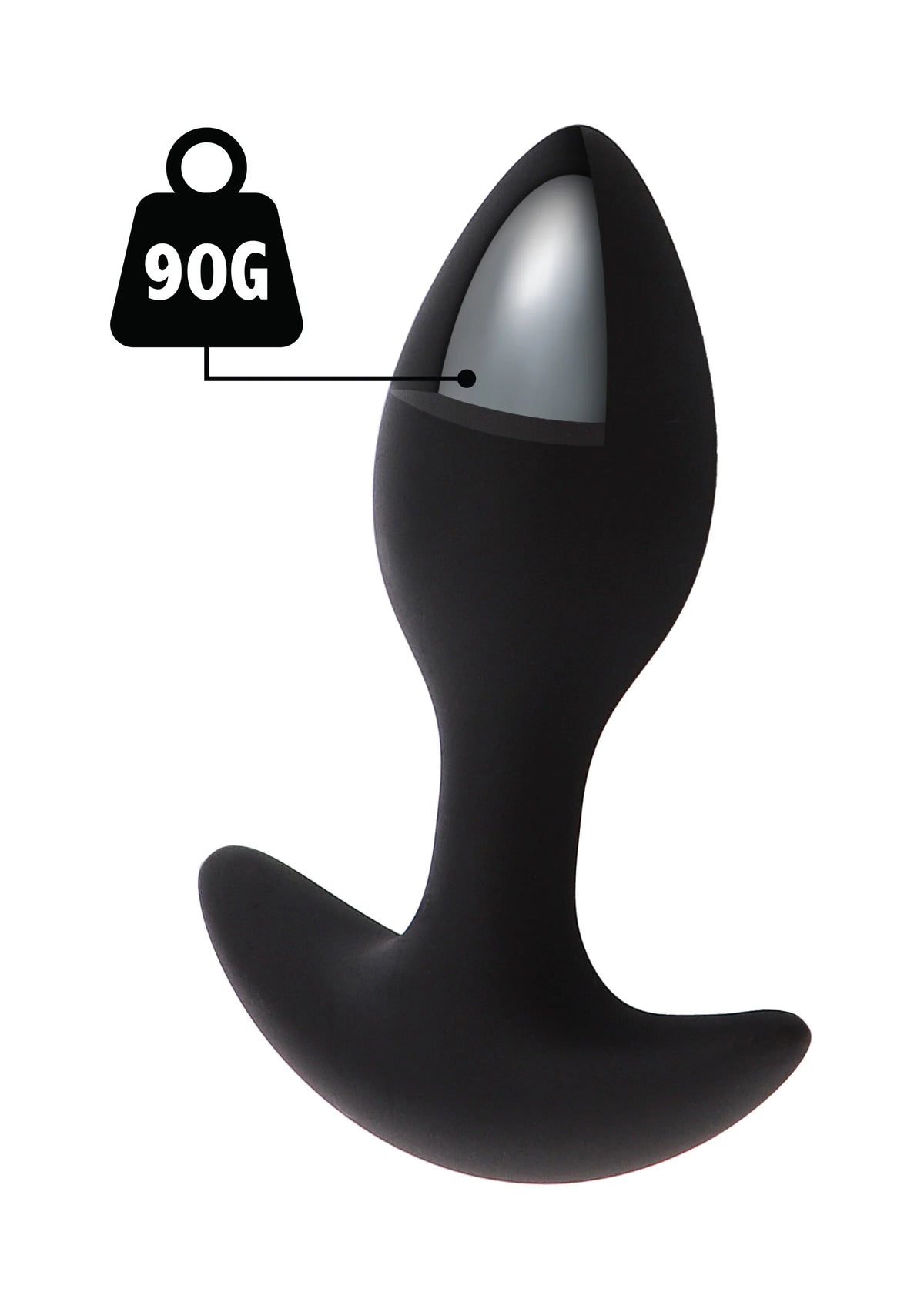 Bestel: Weighted Anal Plug 90g by Hidden Desire - bij Happytoys: de erotische sex webshop | liever Happy dan Easy ⭐⭐⭐⭐⭐ - Default Title - 21230 - BLACK