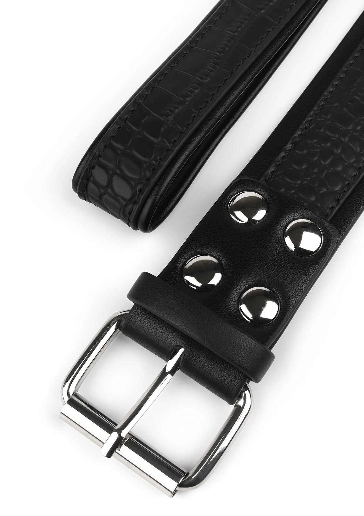 Bestel: Croc - Embossed Collar & Leash by Feros Avanza - bij Happytoys: de erotische sex webshop | liever Happy dan Easy ⭐⭐⭐⭐⭐