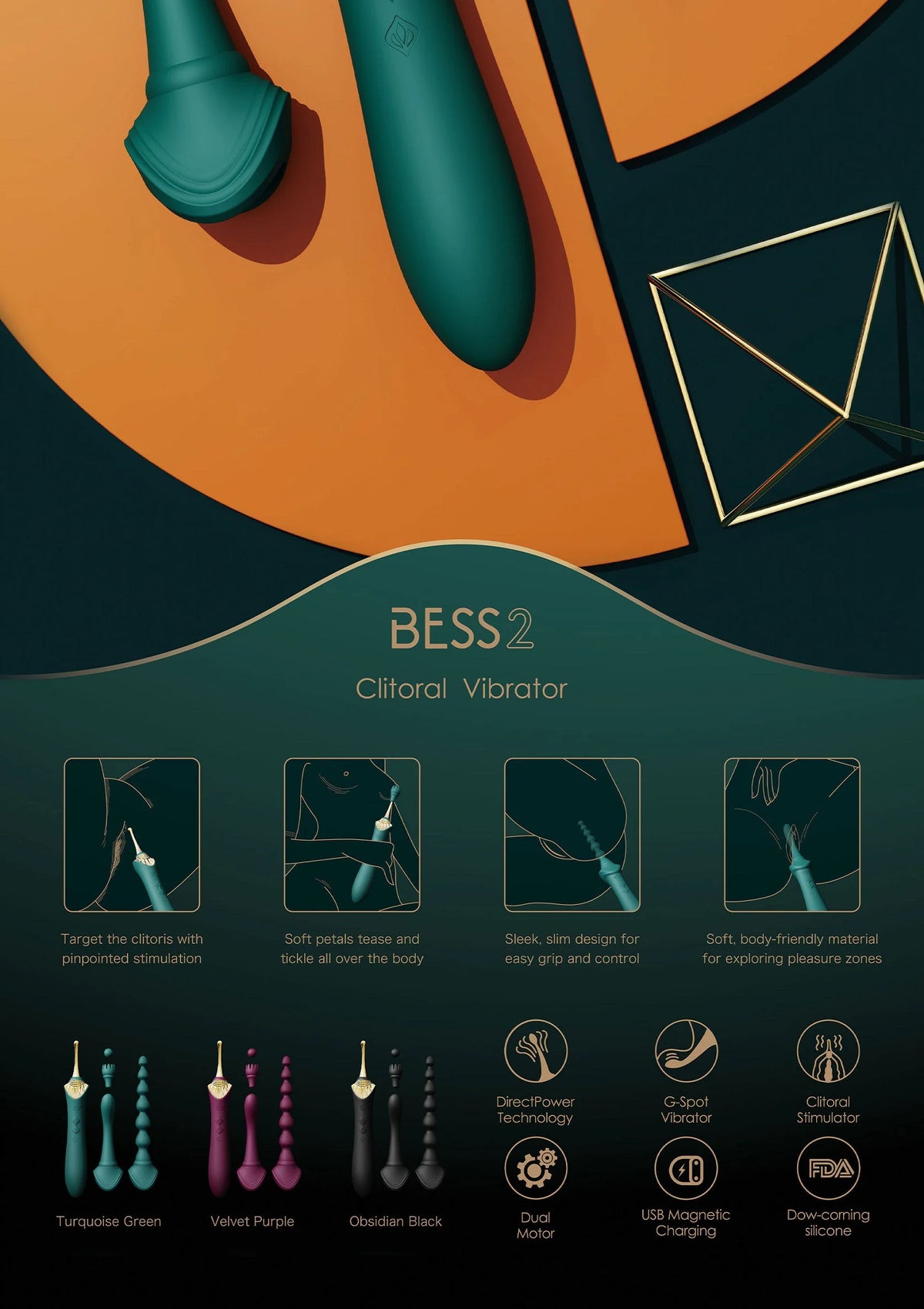 Bestel: Bess 2 Clitoral Vibrator by Zalo - bij Happytoys: de erotische sex webshop | liever Happy dan Easy ⭐⭐⭐⭐⭐