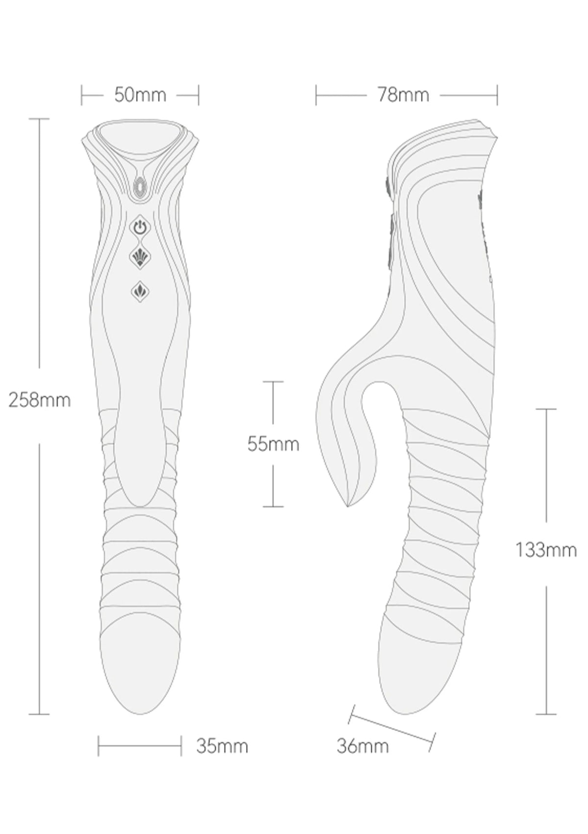 Bestel: Mose 2 Rabbit Thruster+Heating by Zalo - bij Happytoys: de erotische sex webshop | liever Happy dan Easy ⭐⭐⭐⭐⭐