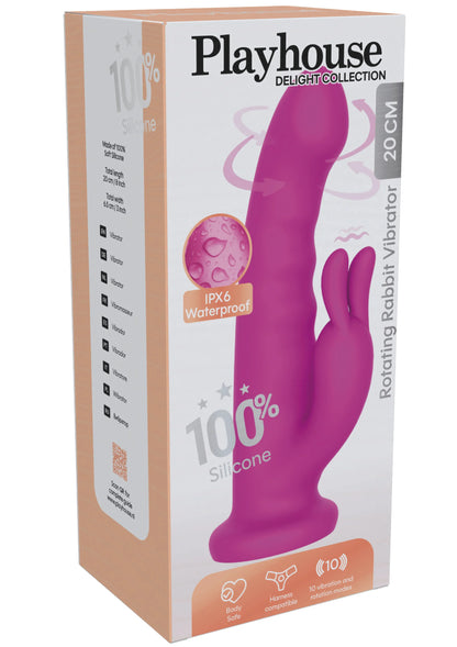 Bestel: Rotating Rabbit Vibrator by Playhouse Delight - bij Happytoys: de erotische sex webshop | liever Happy dan Easy ⭐⭐⭐⭐⭐