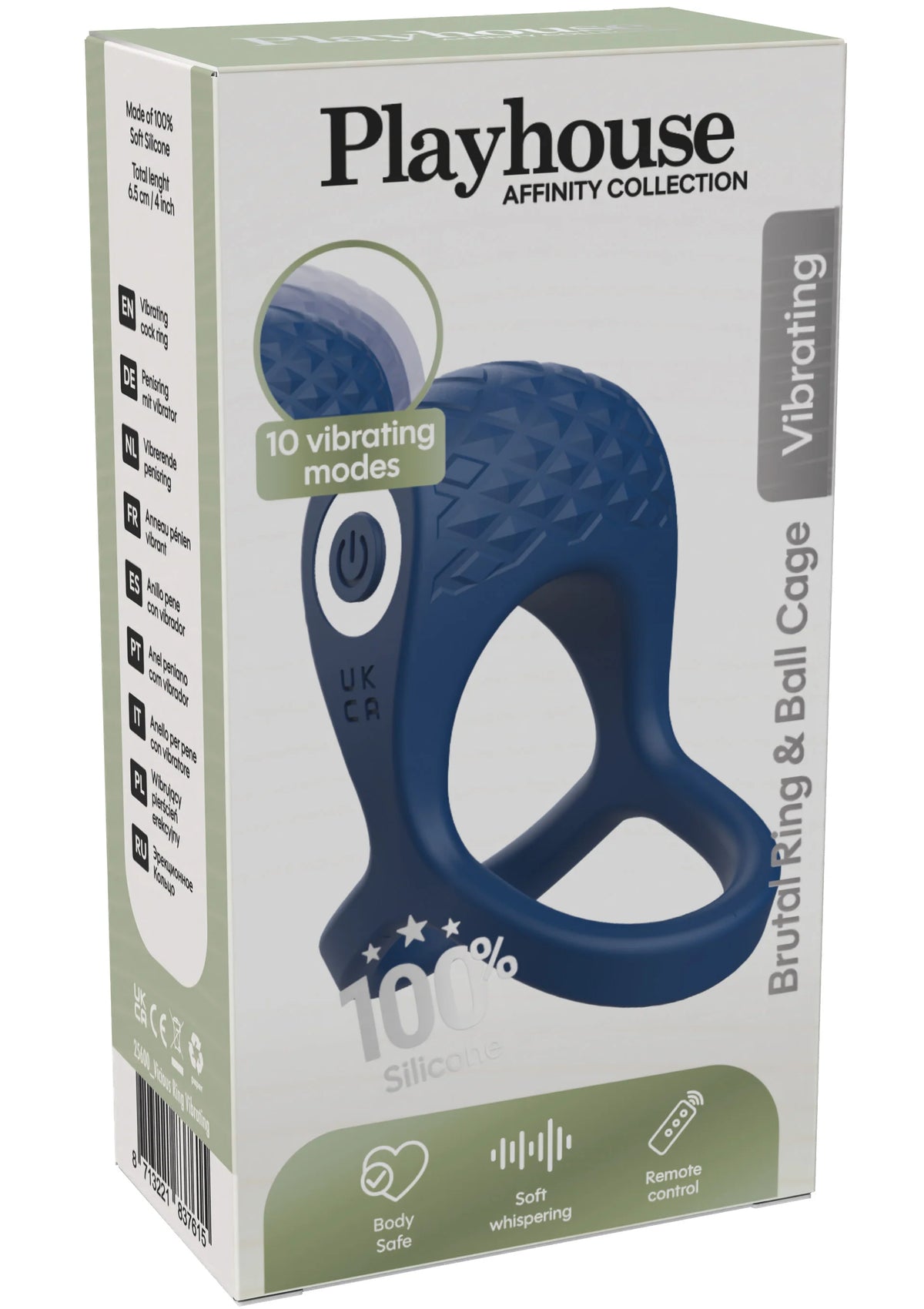 Bestel: Brutal Ring & Ball Cage Vibrating Couples Cock Ring by Playhouse - bij Happytoys: de erotische sex webshop | liever Happy dan Easy ⭐⭐⭐⭐⭐