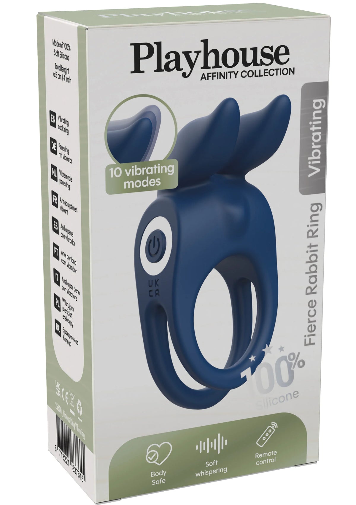 Bestel: Fierce Rabbit Ring Vibrating Couples Cock Ring by Playhouse - bij Happytoys: de erotische sex webshop | liever Happy dan Easy ⭐⭐⭐⭐⭐ - Default Title - 25602 - BLUE