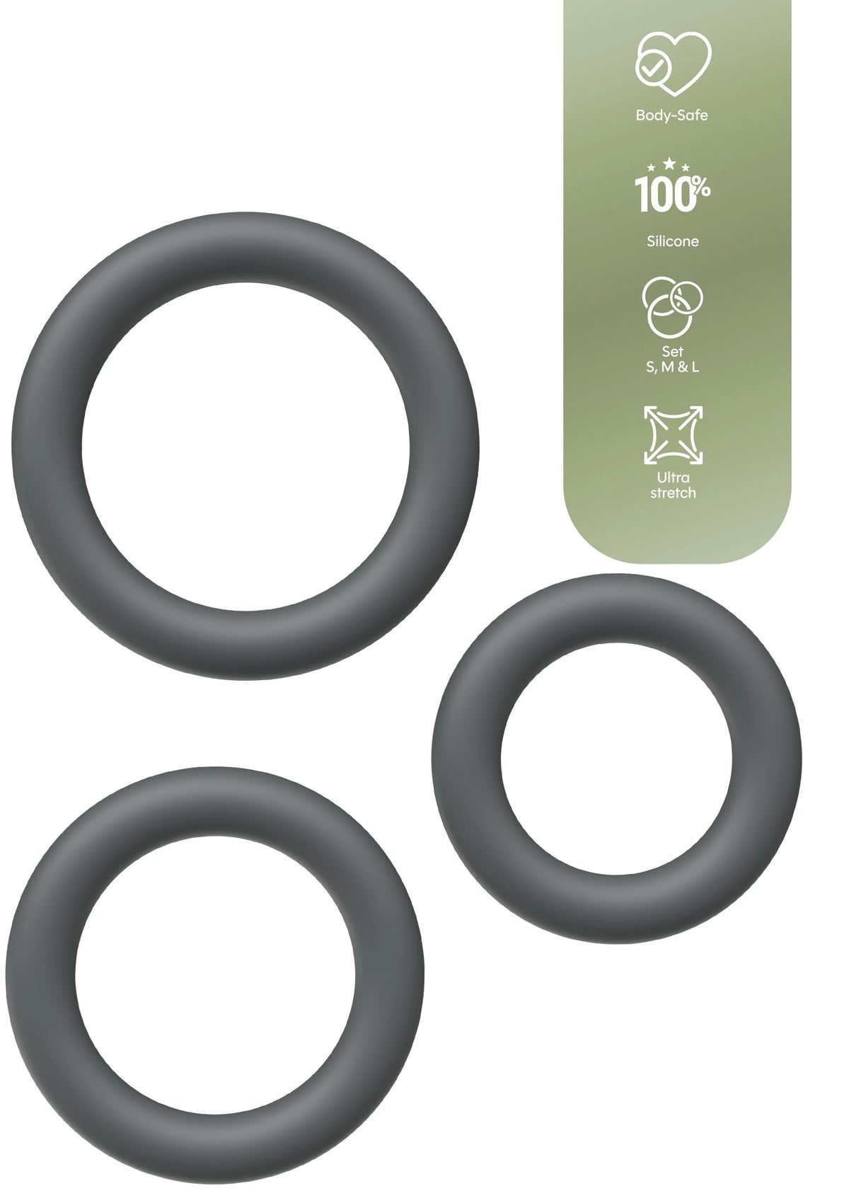 Bestel: Cock Ring Set 3pcs by Playhouse - bij Happytoys: de erotische sex webshop | liever Happy dan Easy ⭐⭐⭐⭐⭐