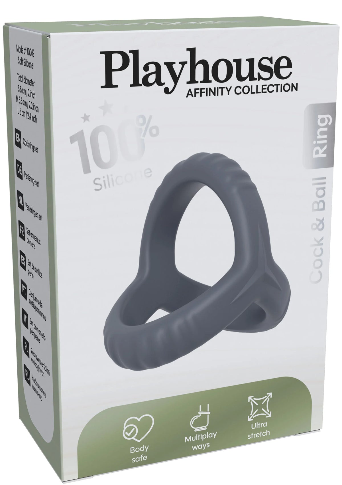 Bestel: Cock Ring Set 3pcs by Playhouse - bij Happytoys: de erotische sex webshop | liever Happy dan Easy ⭐⭐⭐⭐⭐ - Default Title - 25605 - GREY